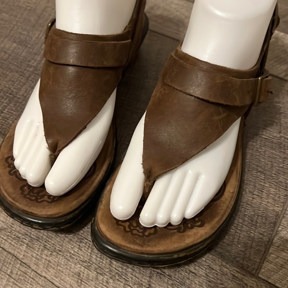 Born Leather brown/cognac sandals